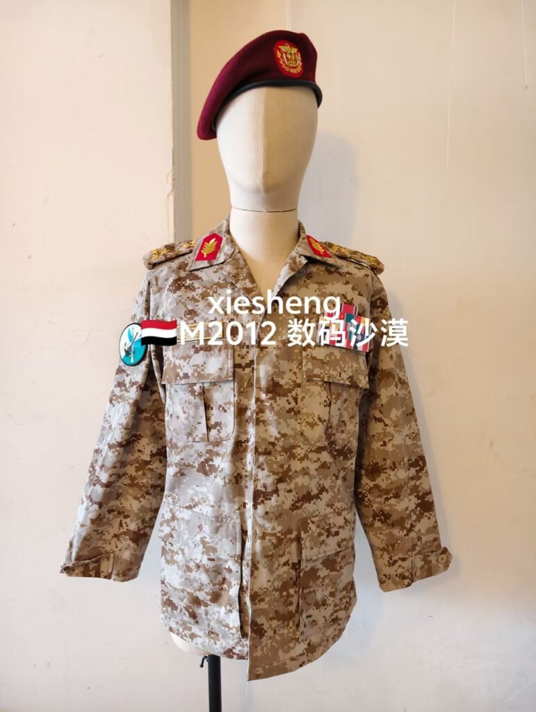 也门军队 新闻发言人 数码沙漠迷彩 Yemeni military spokesperson pixel desert camouflage