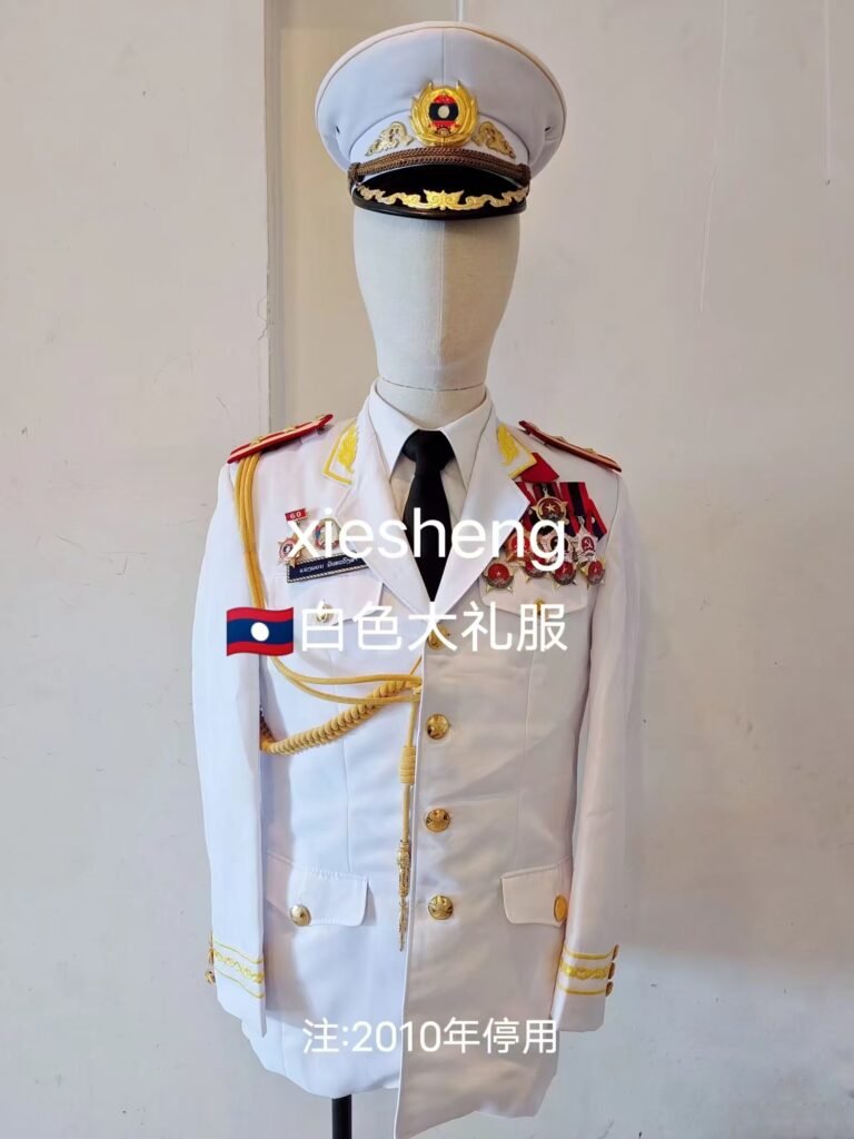 老挝陆军军官白色礼服 Laotian Army Officer White Dress
